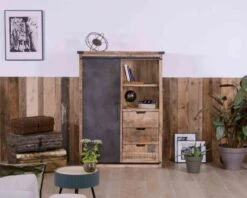 Argentier Industriel Métal Et Bois "Caractère"