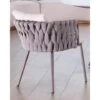 Lot De 2 Chaises De Jardin Haut De Gamme Tissu Gris Et Aluminium "Chinon"
