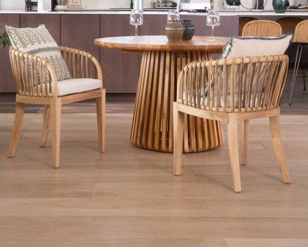 Chaise De Jardin En Teck Et Rotin "Wilma" – Image 9