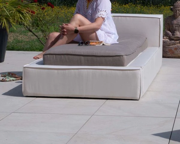 Bain De Soleil Une Place Taupe Et Beige Esprit Futon "Saint Tropez" – Image 3