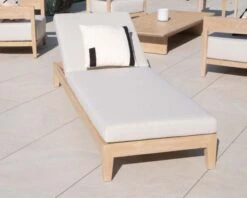 Bain De Soleil Haut De Gamme écru Chiné Et Teck "Blois"