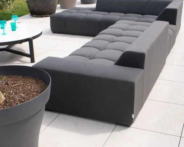 Canapé Extérieur Moderne Retour Droit Gris Foncé "Lazy Beach" – Image 4