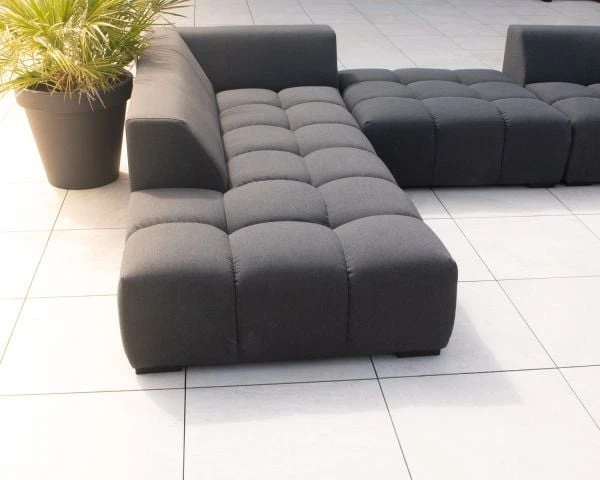 Canapé Extérieur Moderne Retour Droit Gris Foncé "Lazy Beach" – Image 6