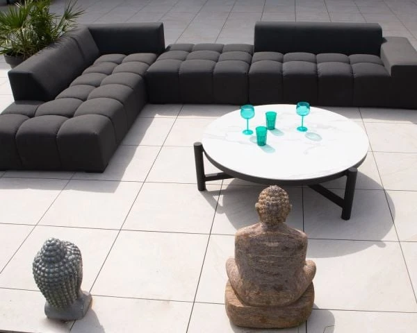 Canapé Extérieur Moderne Retour Droit Gris Foncé "Lazy Beach" – Image 3