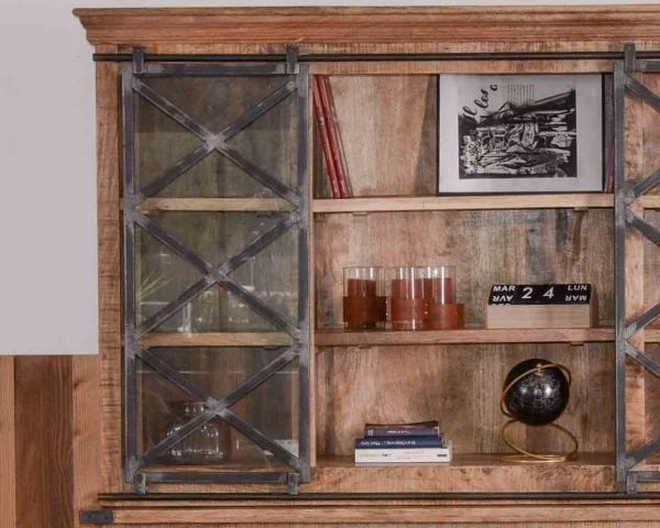 Grand Vaisselier Métal, Verre Et Bois "Caractère" 180cm – Image 5