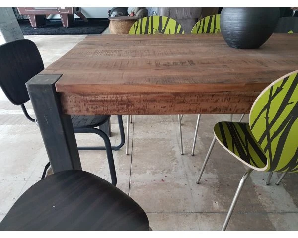 Table De Repas 180 Cm Avec Allonges "Urban Métal" – Image 3