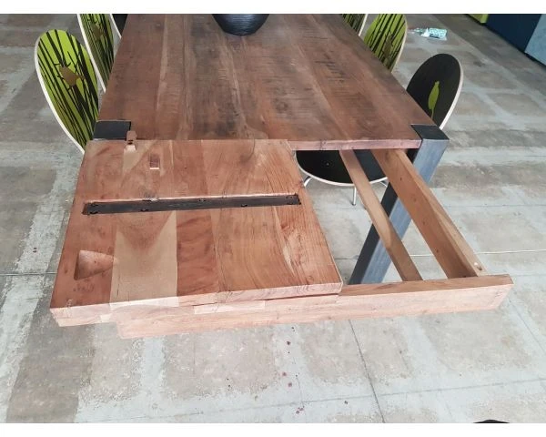 Table De Repas 180 Cm Avec Allonges "Urban Métal" – Image 7