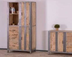 BibliothÚque Multi Rangements En Bois Et Métal Style Industriel "Graf"