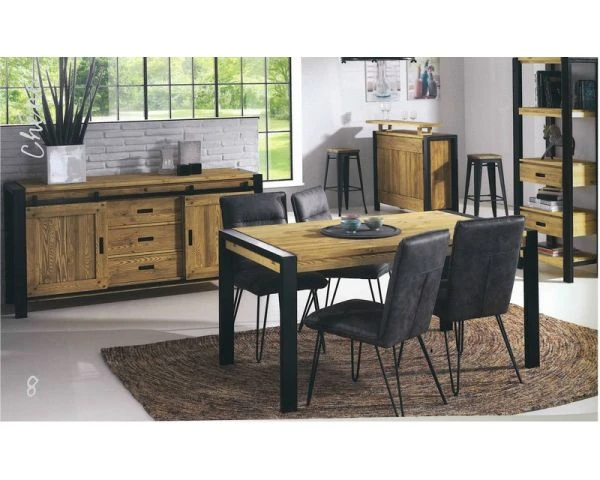 Table En Pin Massif Brossé 200 Cm "Lugano" – Image 2