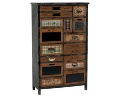 Armoire 10 Tiroirs Déco "Mélimélo Indus" 126cm