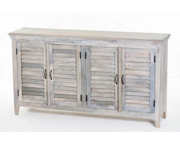 Bahut 4 Portes Blanchi Style Persienne "Valencia" – Image 2