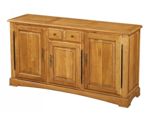 Buffet En Chêne Massif Style Traditionnel 3 Portes 2 Tiroirs "Antique" – Image 2