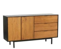 Buffet En Teck Massif Naturel Recyclé 165 Cm "Aberden"