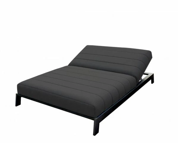 Bain De Soleil Double Gris Et Noir Avec Textile Sunbrella "Terrasse" – Image 4