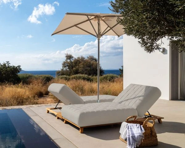 Bain De Soleil Haut De Gamme Tissu Sunbrella Gris Clair "Lombok" – Image 4