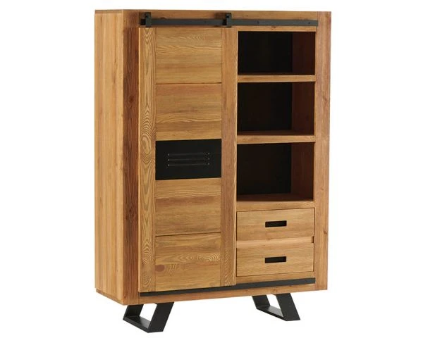 Vaisselier Industriel En Bois Massif Multi Rangements "Cardiff"