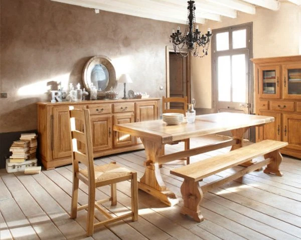 Bahut 4 Portes 2 Tiroirs Chêne Massif "Antique" – Image 2