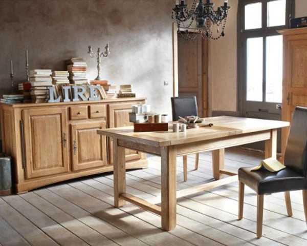 Buffet En Chêne Massif Style Traditionnel 3 Portes 2 Tiroirs "Antique" – Image 3