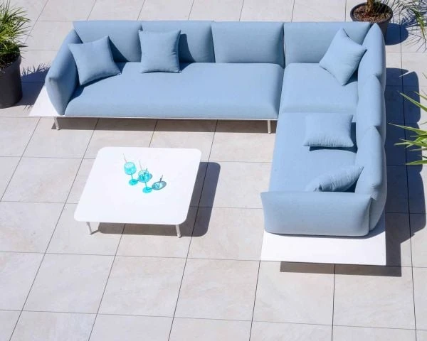 Canapé D’angle Extérieur Bleu Et Blanc Haut De Gamme "Tangalle Beach" – Image 6