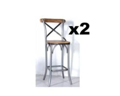Lot De 2 Chaises De Bar Style Loft "Nola"