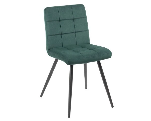Lot De 4 Chaises Scandinaves Tissu Vert Métal Noir "Sando" Casita – Image 2