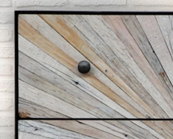 Commode 3 Tiroirs Bois Recyclé Et Métal Noir Design "Bristlecone" – Image 5