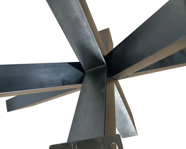 Table De Salle à Manger Ovale En Acacia Et Métal 220 Cm "3D" – Image 8