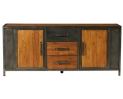 Enfilade En Teck Massif Recyclé Et Fer Vieilli 200 Cm "Talmo"