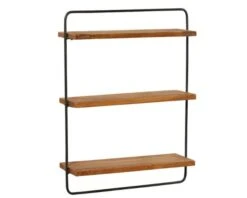 Étagère Murale En Teck Naturel Recyclé Et Métal "Tahara"