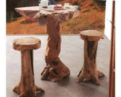 Tabouret De Bar Teck Massif "Farmer" Casita