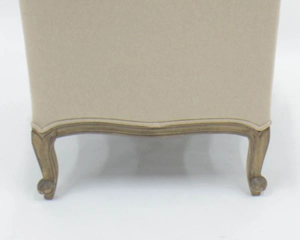 Bergère Lin Et Crème Style Classique Structure Bois Massif "Sofia" – Image 5