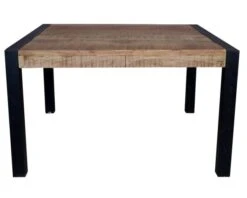 Table Carrée Industrielle 130x130 Cm "Atelier"