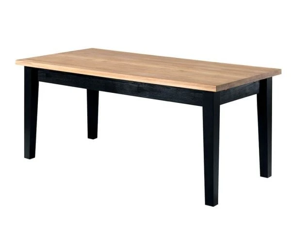 Table De Repas Chêne Naturel Et Pin Teinté Noir « Ashland » 180 Cm