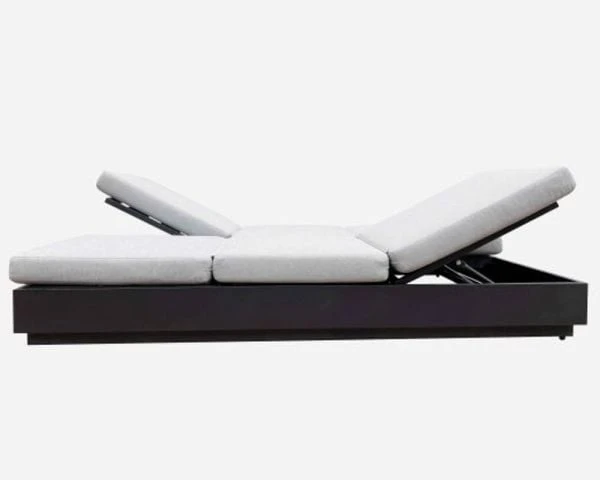 Transat De Jardin 2 Places Tissu Gris Et Alu Anthracite "Lisboa" – Image 9