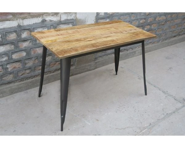 Mange-debout En Métal Et Bois Massif 150x80 Cm "Dowtoun" – Image 3