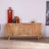Buffet Bas En Bois Exotique Esprit Vintage 165 Cm "Zill"