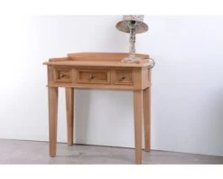 Bureau ChĂȘne Massif 3 Tiroirs "Campagnol"