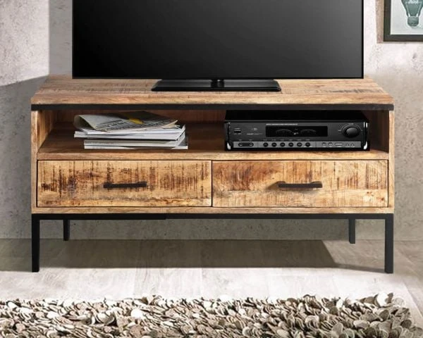 Petit Meuble Télé Style Factory En Bois Avec Piétement Aérien "Mango" – Image 4