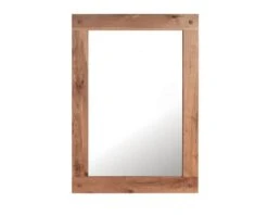 Miroir Avec Cadre En Chêne Massif 110 X 80 Cm "Lodge Casita"