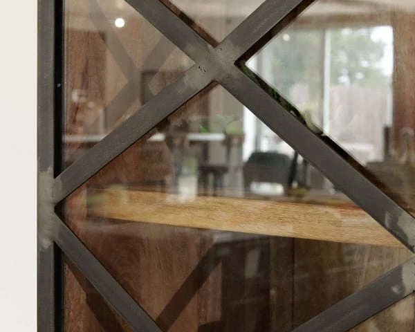 Vaisselier Industriel Métal Et Bois Portes Coulissantes 2m "Caractère" – Image 5