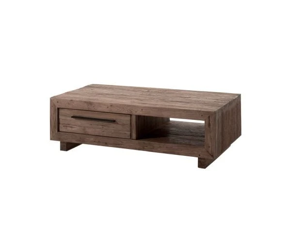 Table Basse En Teck Massif Recyclé Et Métal "Oregon" Casita – Image 2