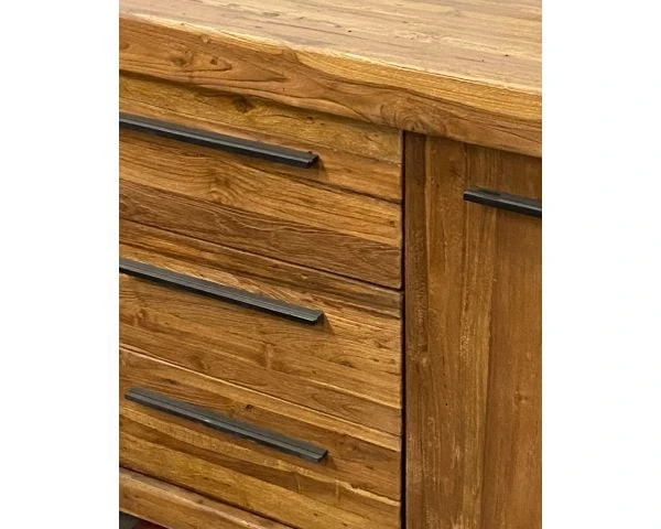 Table Basse En Teck Massif Recyclé Et Métal "Oregon" Casita – Image 3