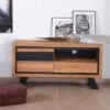 Meuble TV "Toly" Chêne Massif 1 Porte 1 Tiroir 1 Niche