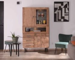Buffet Haut En Acacia Massif Et Métal "Queens"
