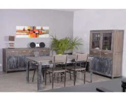 Table 180 Cm Métal Et Manguier Massif "Brooklyn"