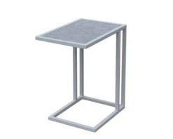 Bout De Canapé Blanc Plateau Céramique "Terrasse"