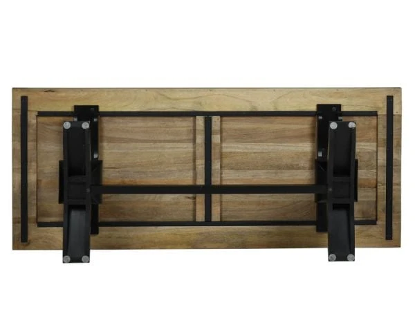 Grande Table De Repas 8/10 Places Style Chic Noire Et Bois "Legacy" – Image 9