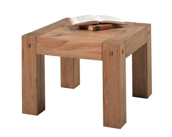 Table Basse Carrée En Chêne Massif Huilé "Lodge Casita" 60x60cm