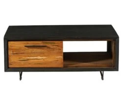 Table Basse En Bois Recyclé Teck Et Métal "Ilowa"