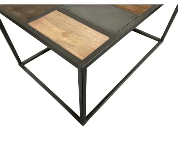 Table Basse Rectangulaire Métal Et Bois Piétement Aérien "Camaïeu" – Image 4